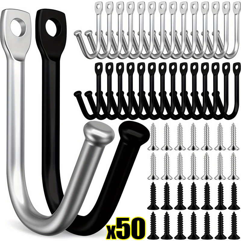 Coffee Equipment Bag - 50/5Set J-shaped Metal Wall Hooks with