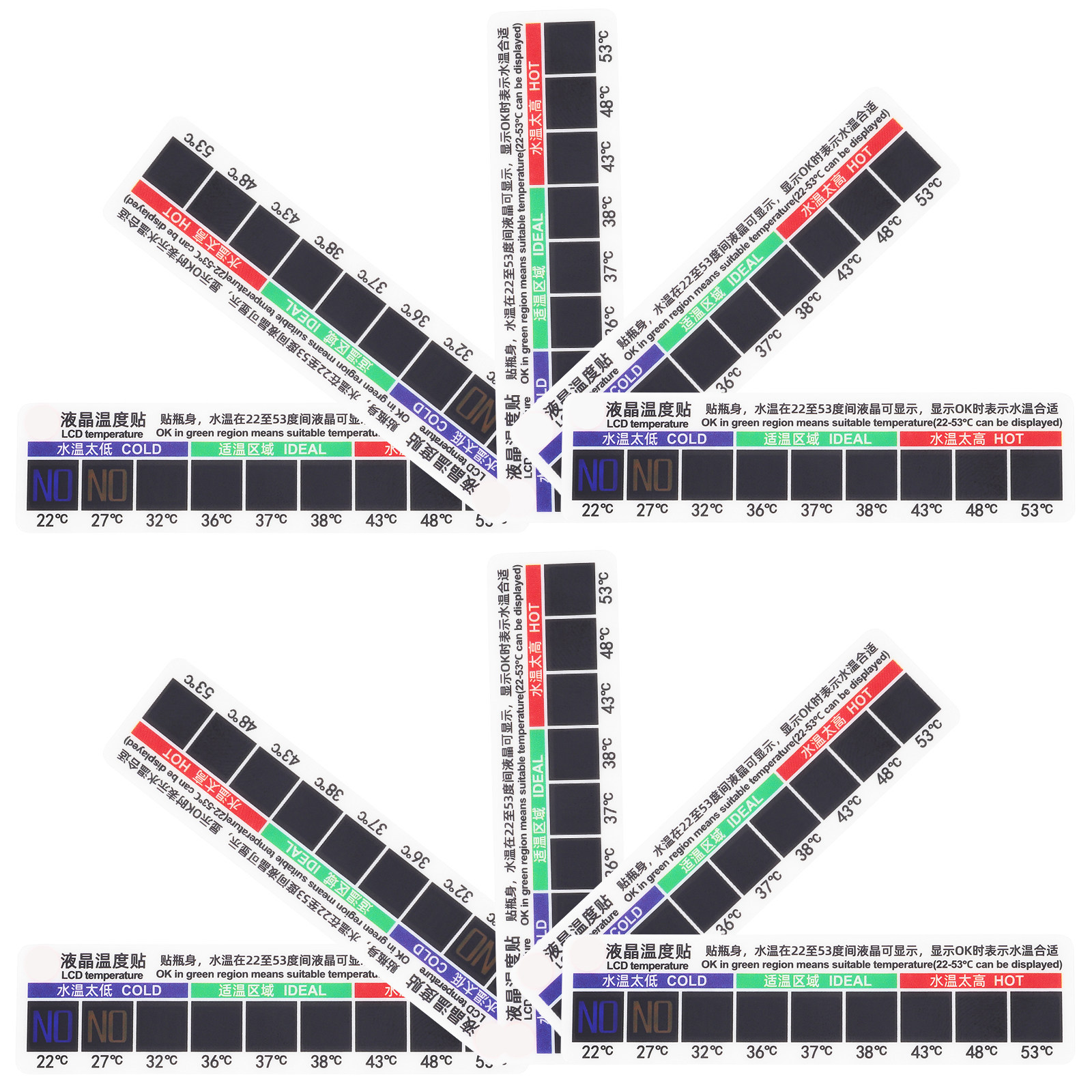 Temperature Strip Thermometer - 10Pcs Adhesive Thermometer Strip Physiological Saline