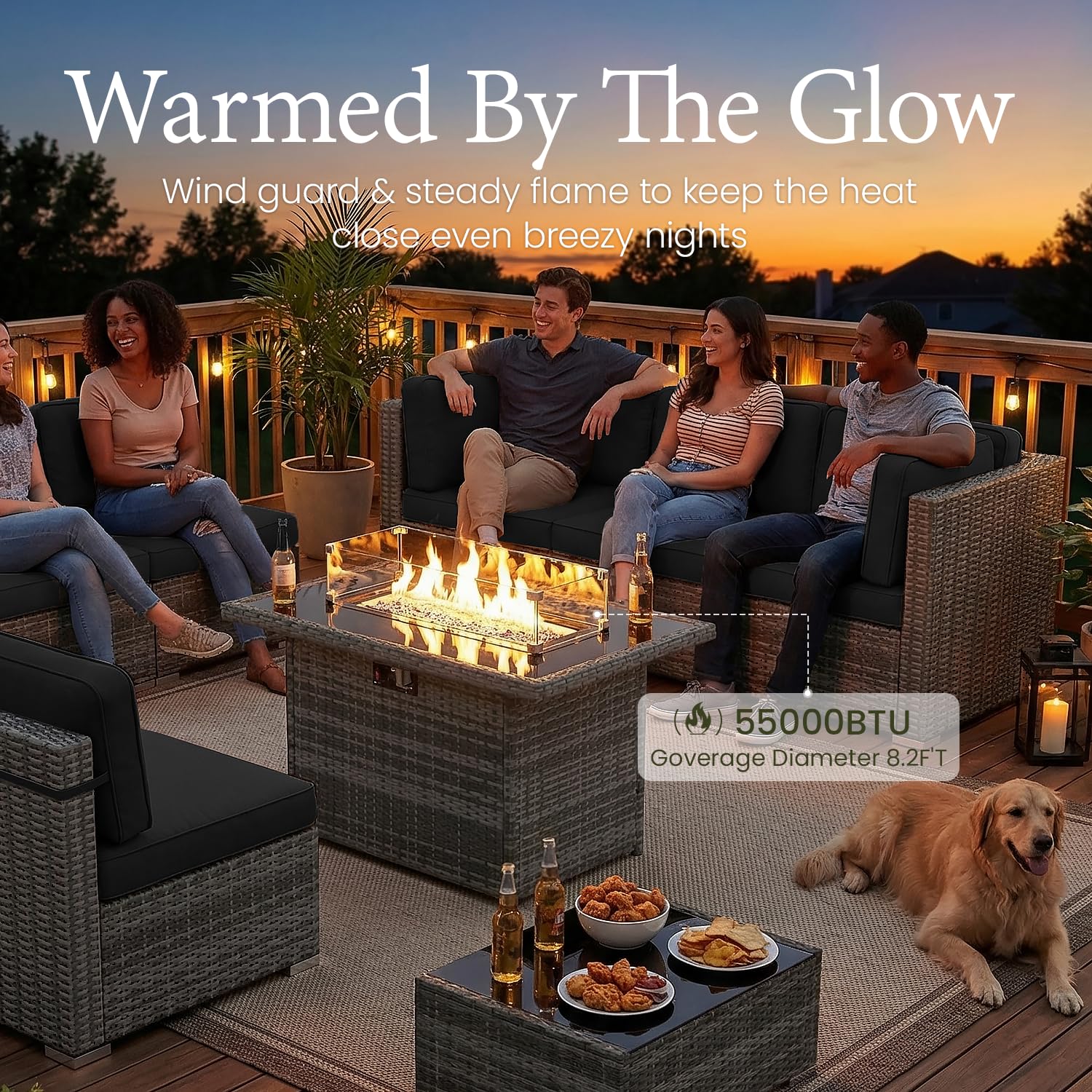 8 Piece Patio Furniture Set wi - Outdoor Coffee Equipment のレビューと価格