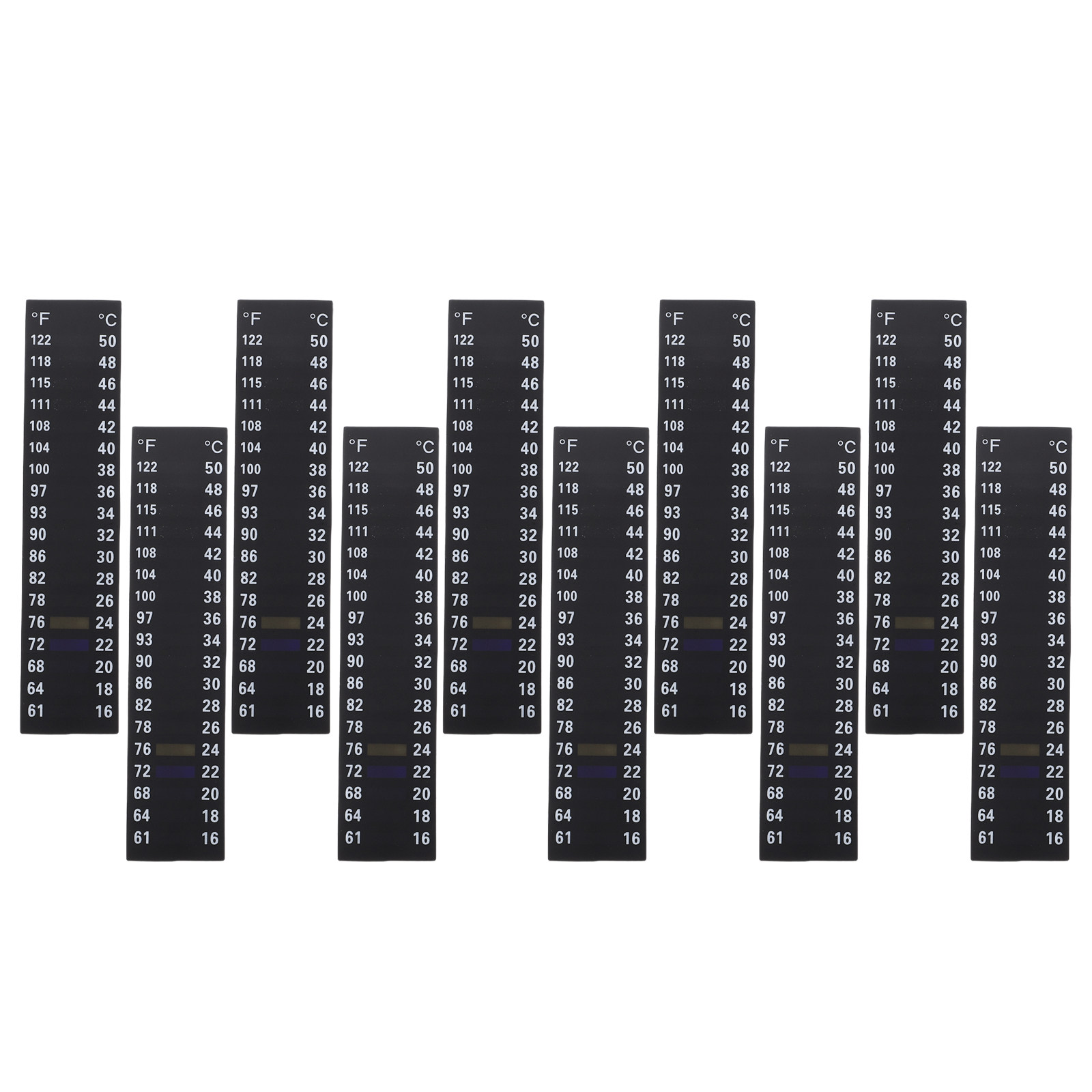 10Pcs Liquid Crystal Adhesive  - Temperature Strip Thermometer のレビューと価格