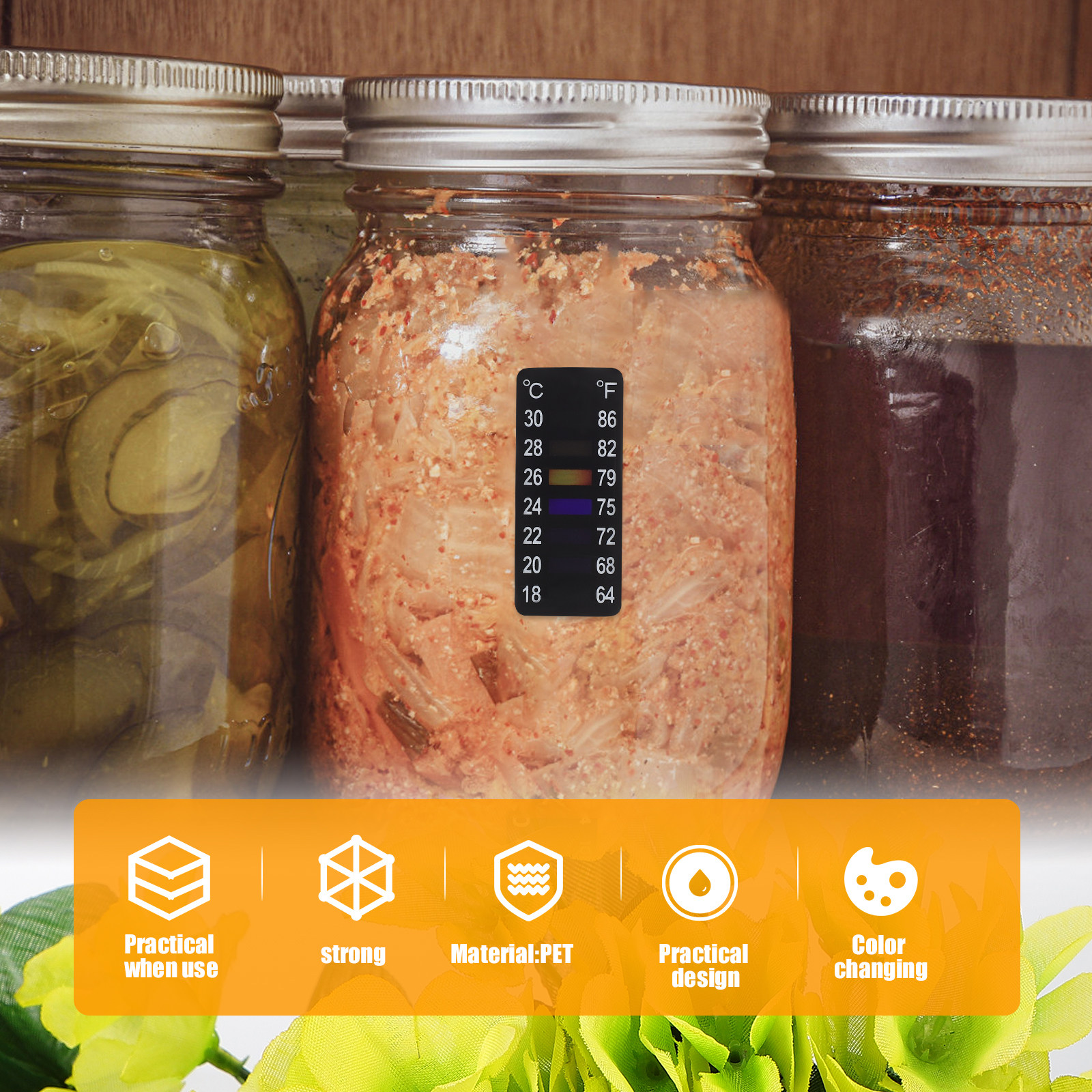 8Pcs Brewing Fermentation Ther - Temperature Strip Thermometer のレビューと価格