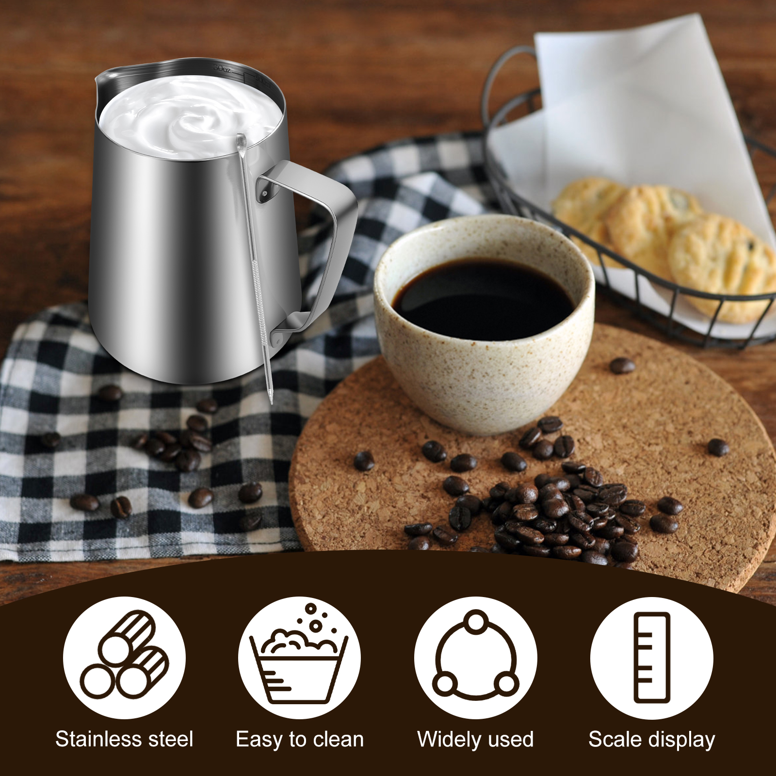 Milk Frothing Pitcher Kit Vers - Milk Steaming Pitcher のレビューと価格