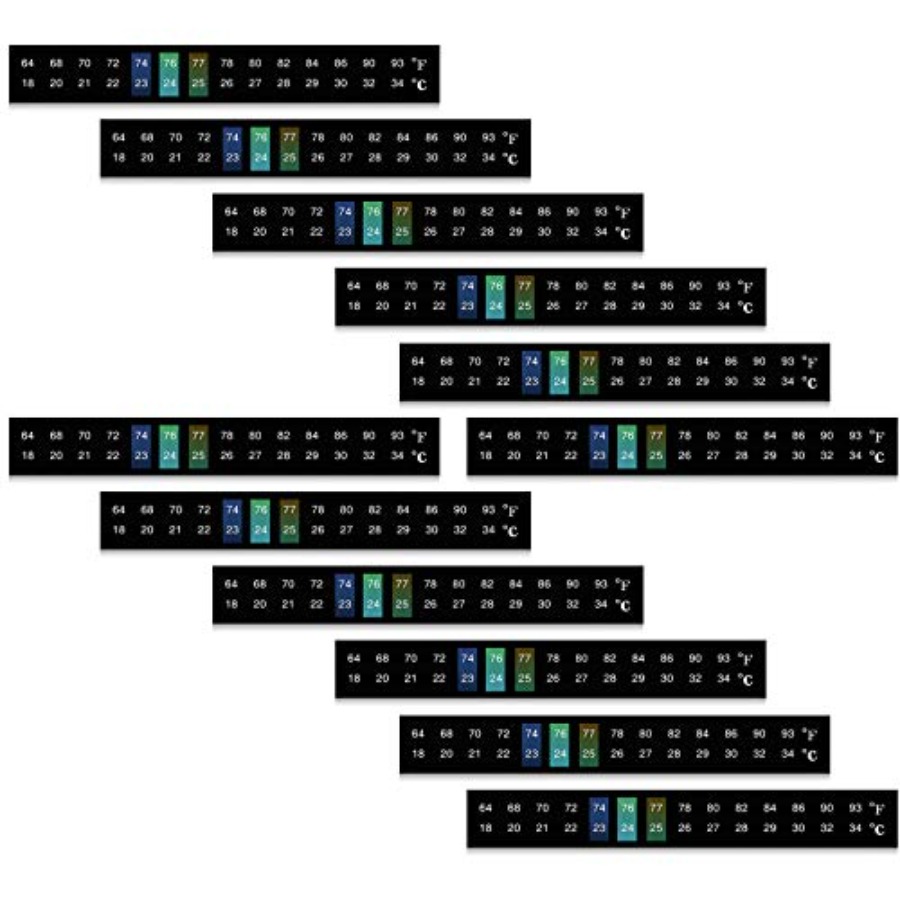 12 Pcs Stick on Thermometer St - Temperature Strip Thermometer のレビューと価格