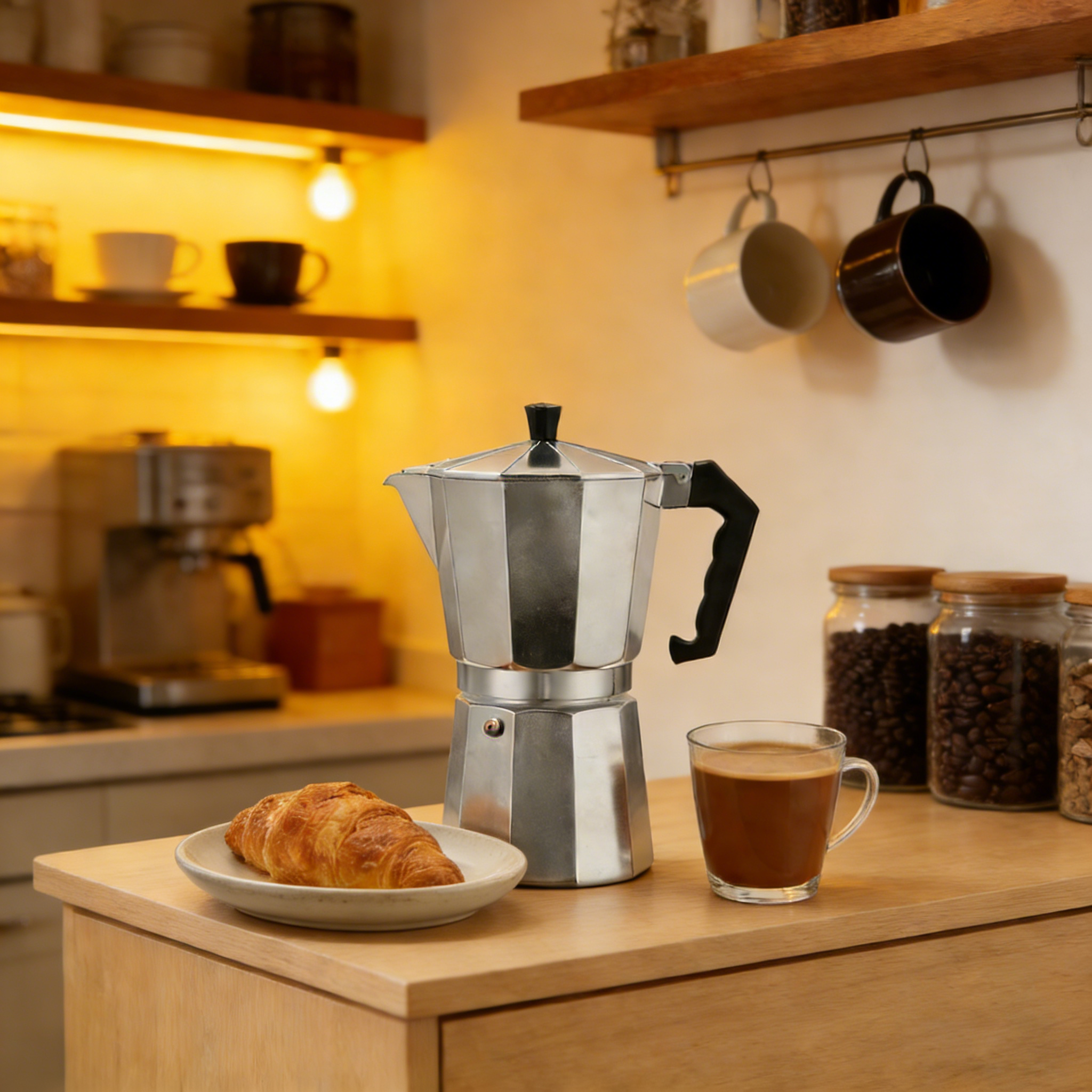 Moka Pot Aluminum Octagonal It - Outdoor Coffee Equipment のレビューと価格
