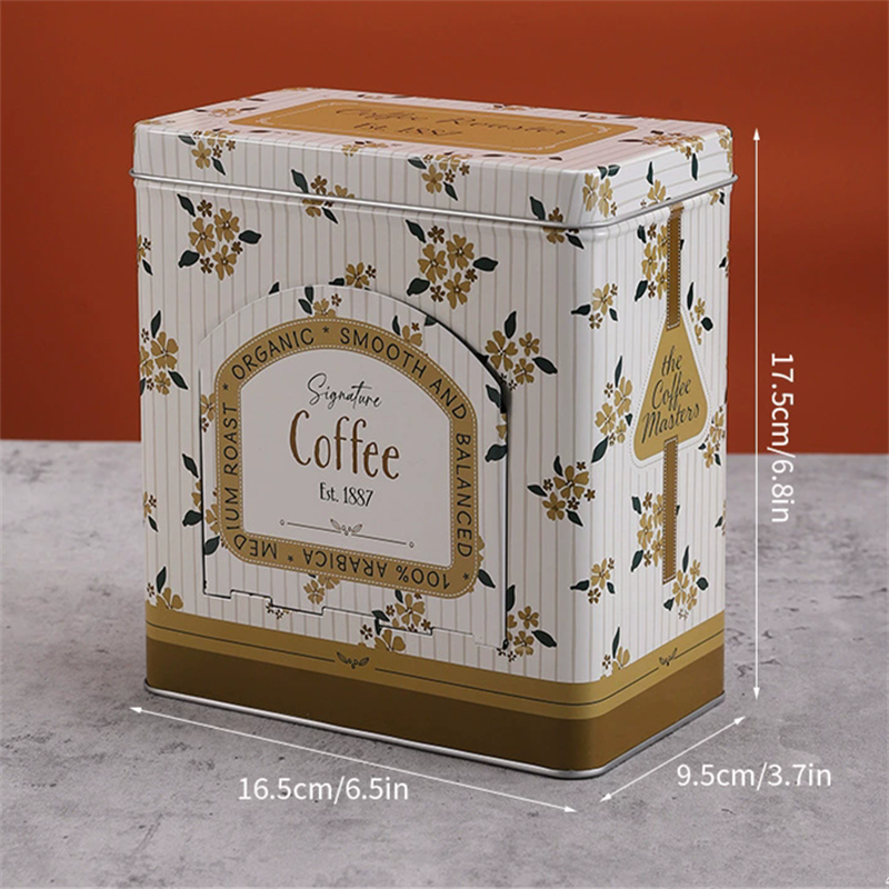 Flowers Square Metal Coffee Ti - Coffee Equipment Bag のレビューと価格